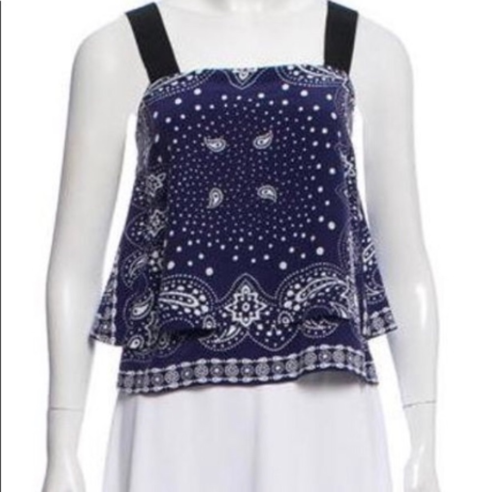 Sandro Paris silk bandana tank